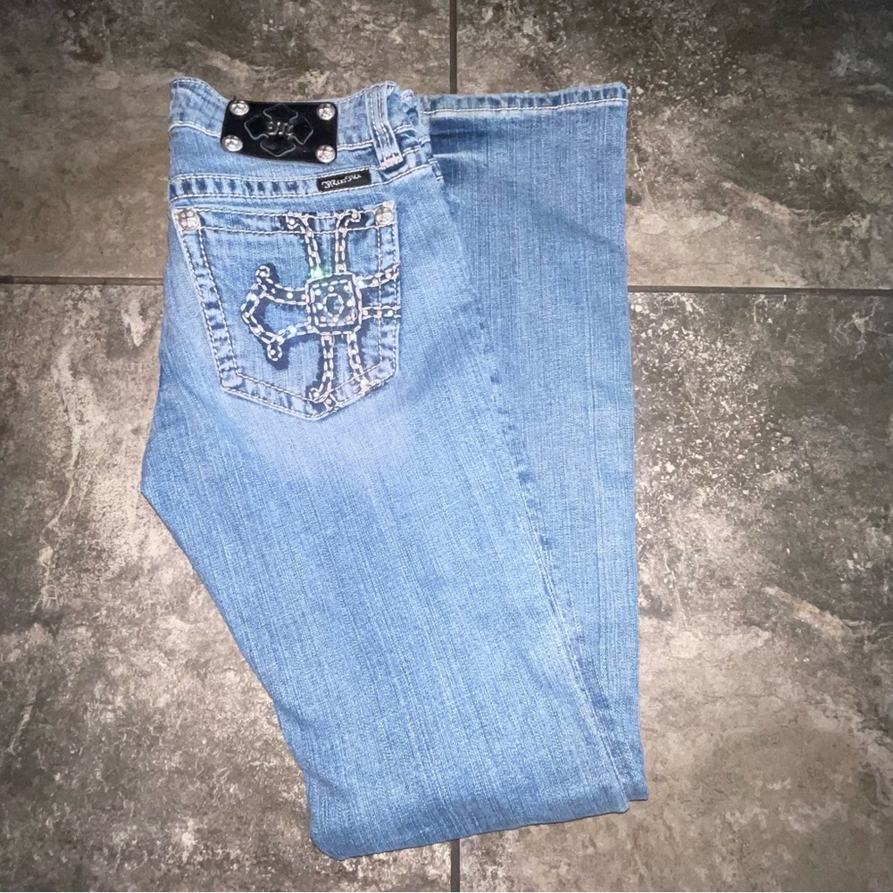 Miss Me Cross Pockets Boot Cut Jeans JP5009-2 Women’s 30